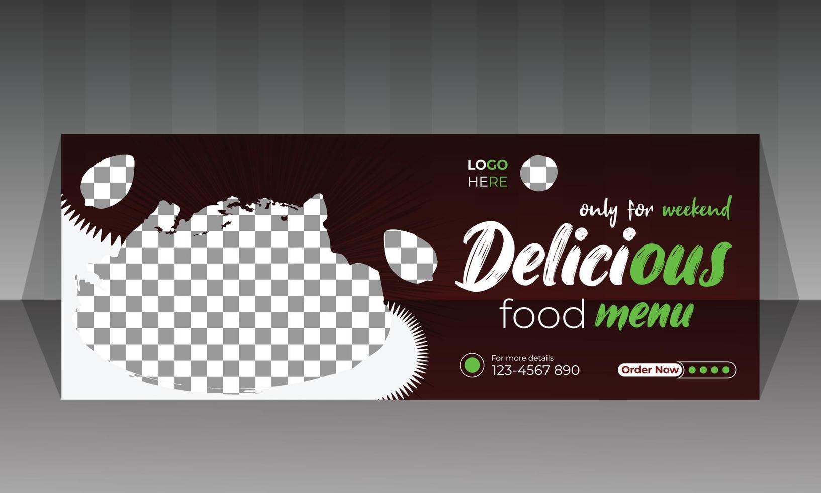 design di banner di cibo per social media vettore