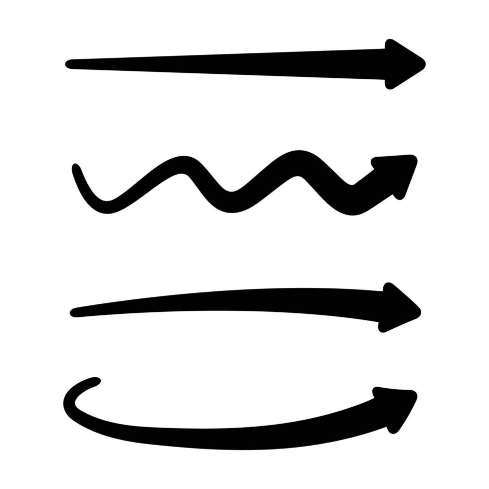 insieme dell'illustrazione dei simboli della freccia vettore