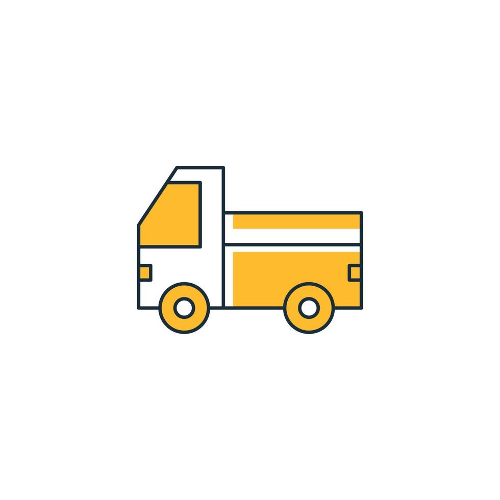 illustrazione vettoriale dell'icona del camioncino
