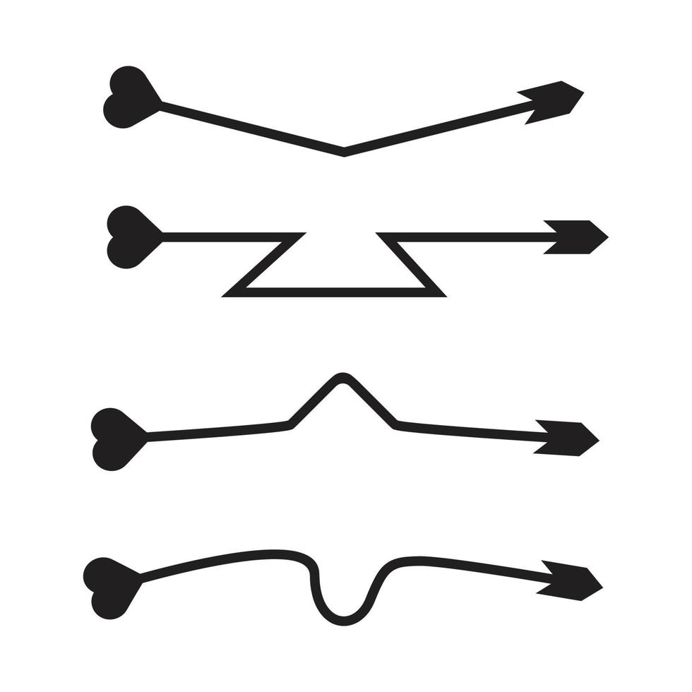 illustrazione di archi di freccia vettore