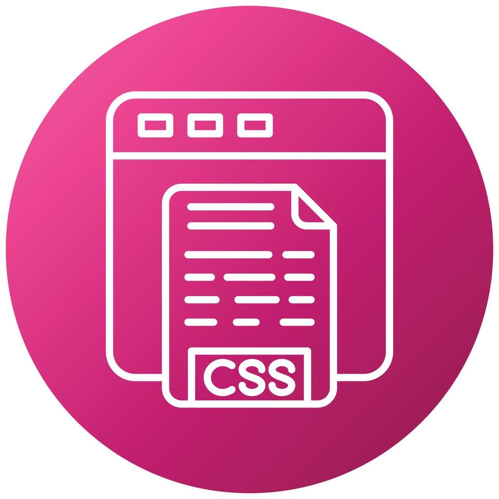 stile icona codice CSS vettore