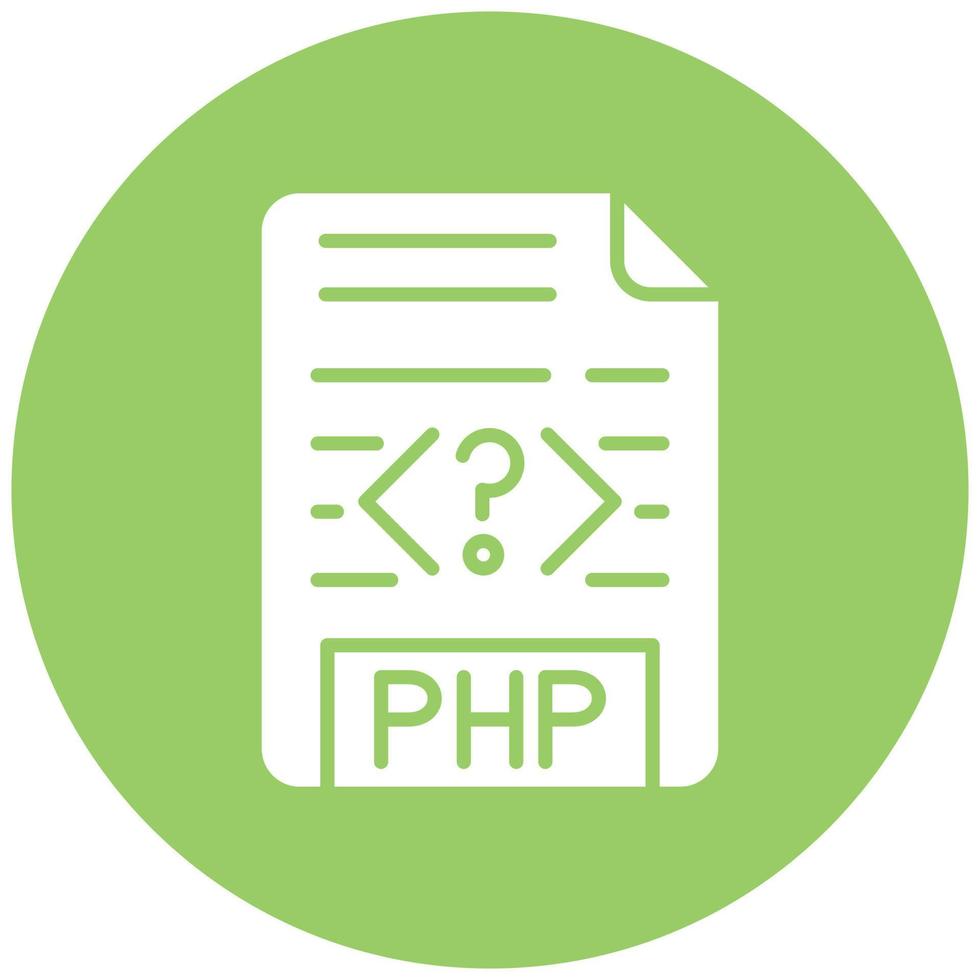 stile icona file php vettore