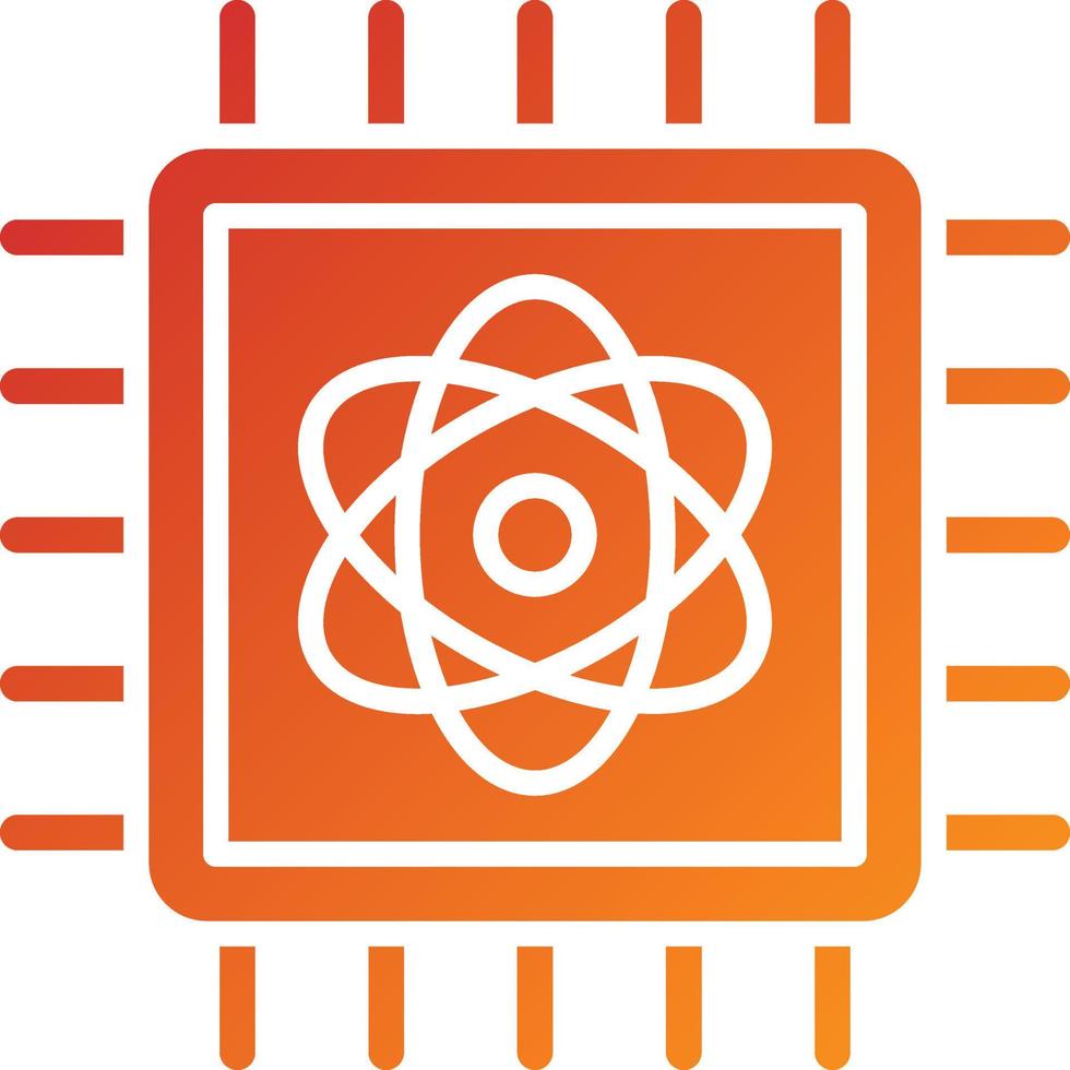 stile icona di calcolo quantistico vettore