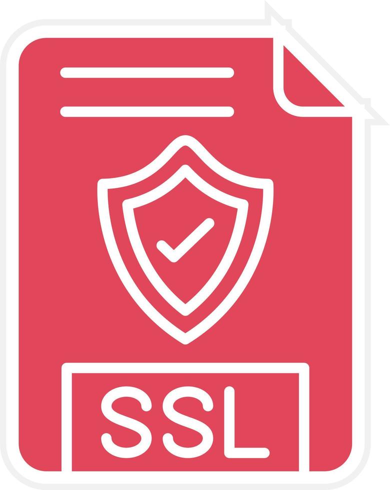 stile icona file ssl vettore