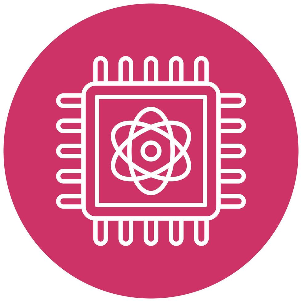 stile icona di calcolo quantistico vettore