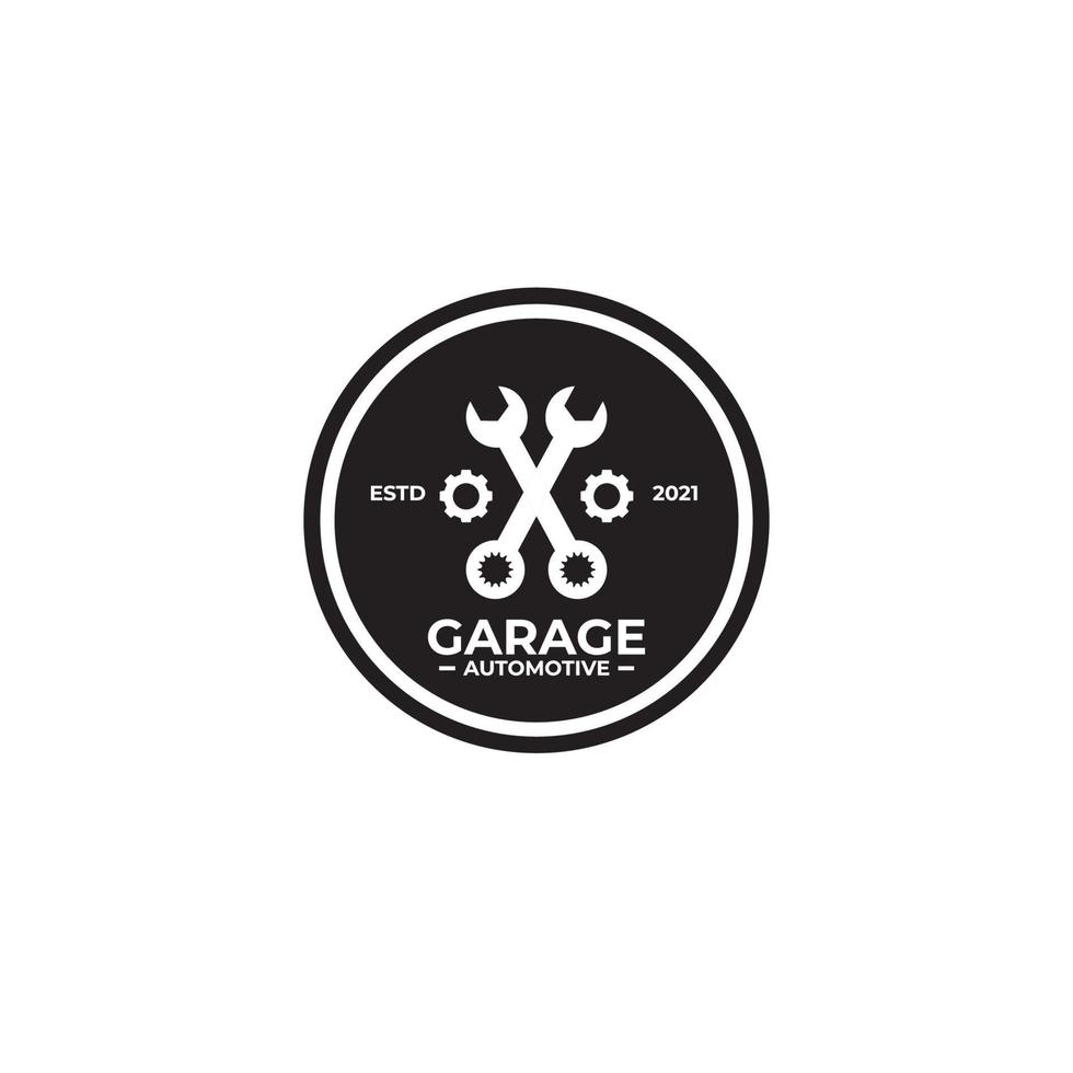 officina garage automobilistico moderno con logo vettoriale icona vintage design minimalista