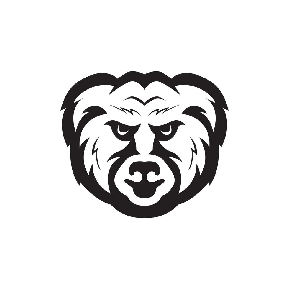 testa di orso orso polare mascotte logo design icona vettore illustrazione grafica idea creativa