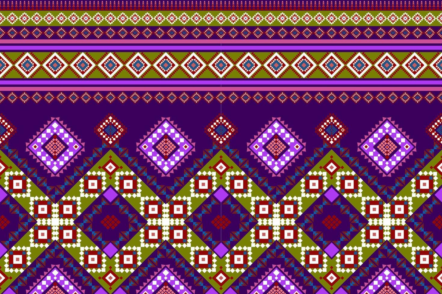 disegno geometrico senza cuciture etnico asiatico orientale e tradizione per texture e sfondo. decorazione con motivi in seta e tessuto per moquette, abbigliamento, confezioni e carta da parati vettore