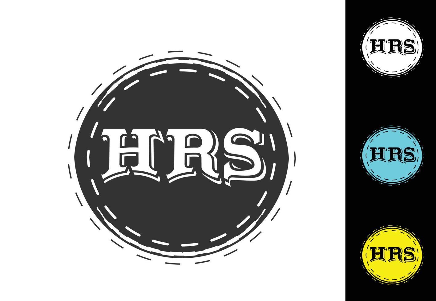 hrs lettera nuovo logo e modello di progettazione icona vettore
