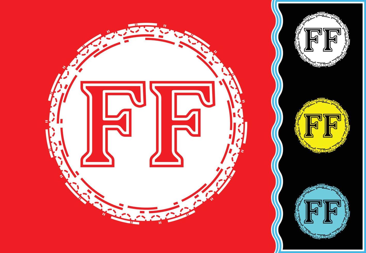 ff lettera nuovo logo e modello di progettazione icona vettore