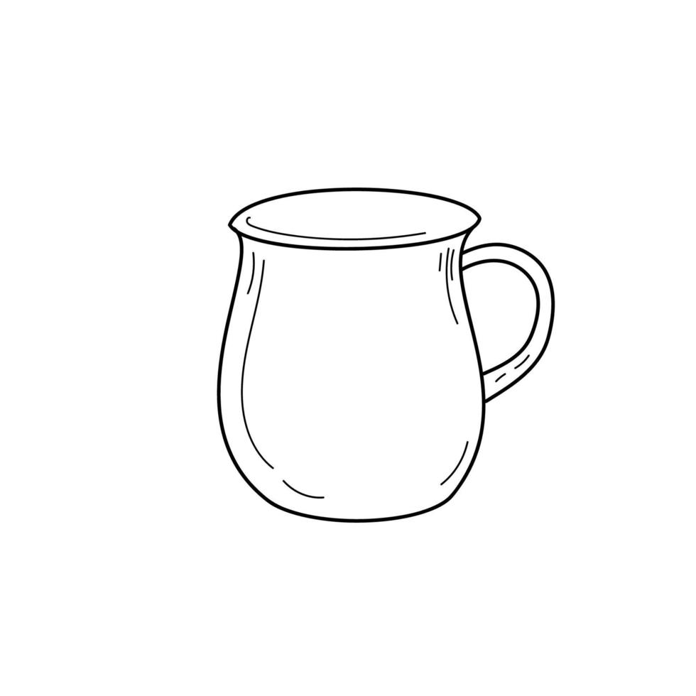 icona di doodle di contorno disegnato a mano della tazza. vettore