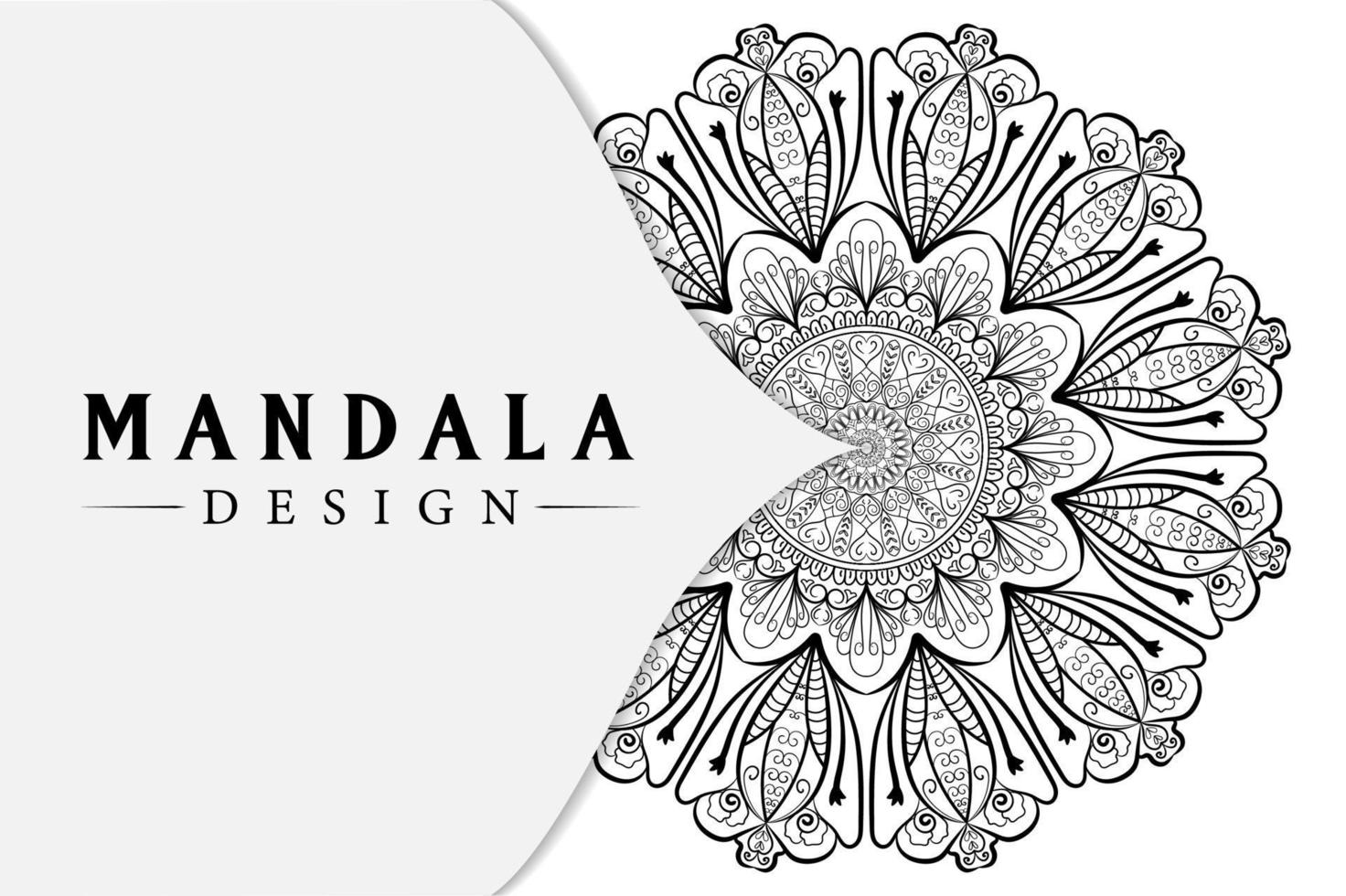 disegno mandala per libri da colorare. ornamenti rotondi decorativi. disegno mandala per colorare vettore