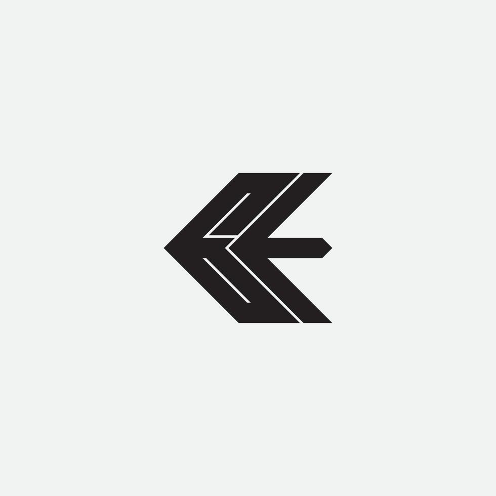 ge lettera freccia monogramma logo design. vettore