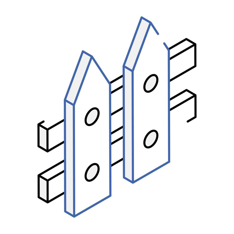 icona di recinzione facile da usare vettore