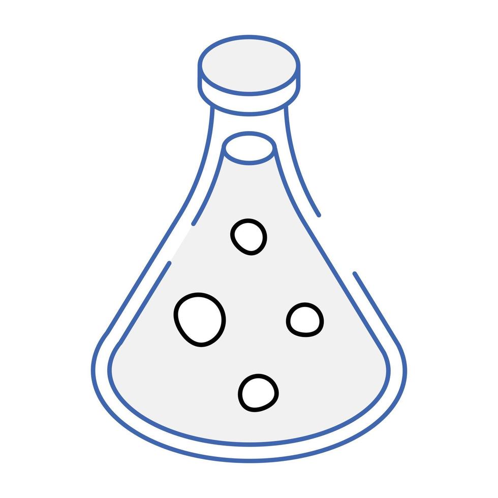 un'icona del design isometrico del pallone conico vettore
