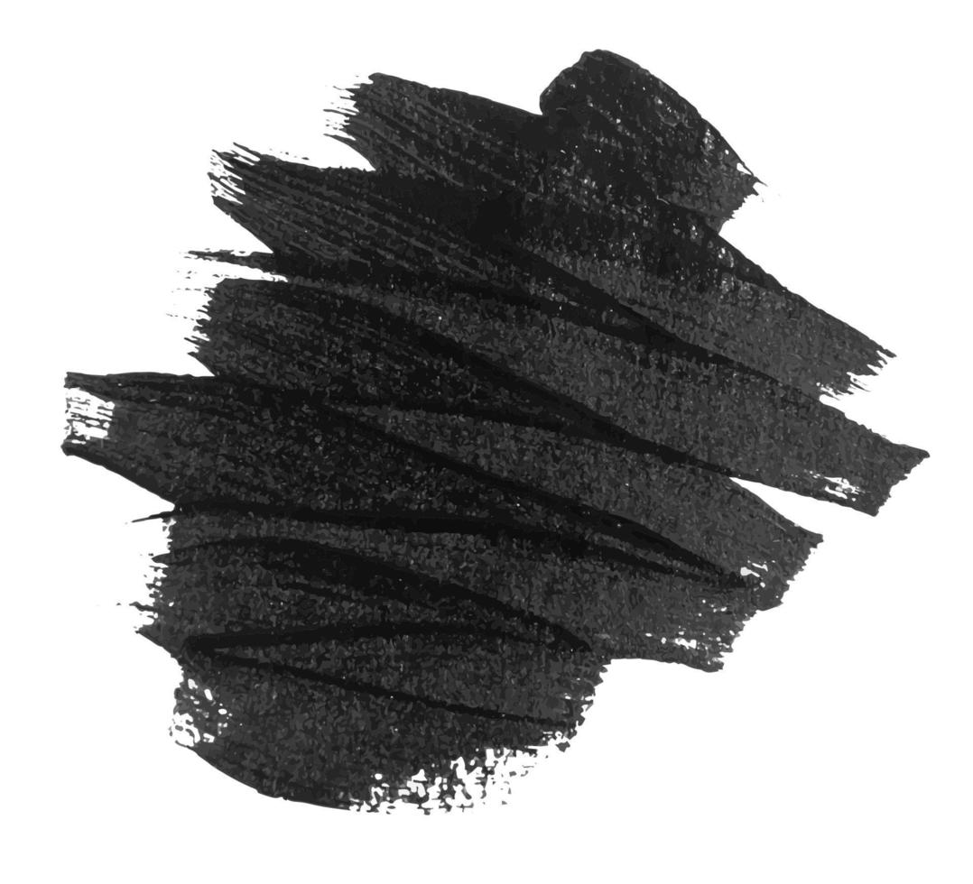 tratto di pennello nero isolato su bianco. illustrazione vettoriale. eps10 vettore