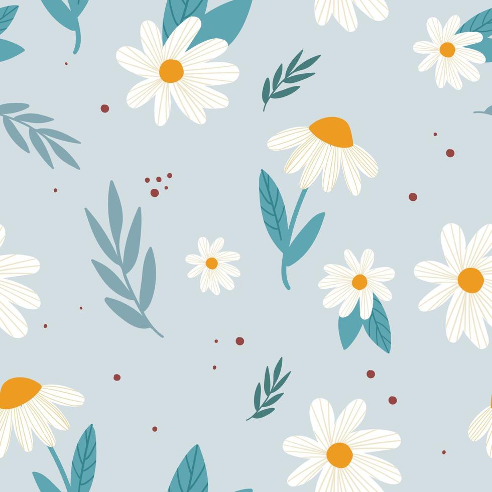 design elegante con stampa a fiori bianchi vettore