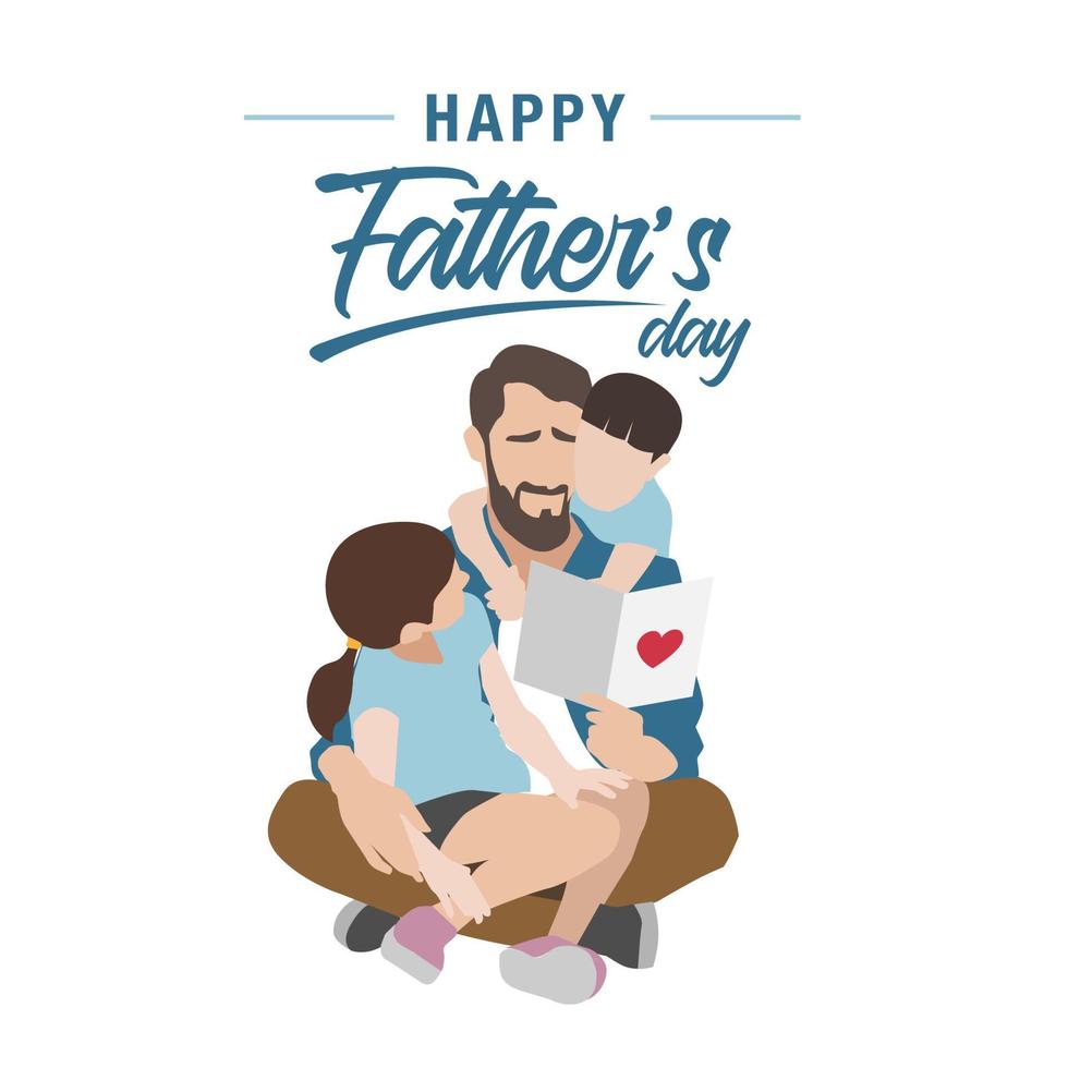 buon biglietto di auguri per la festa del papà. illustrazione vettoriale carino