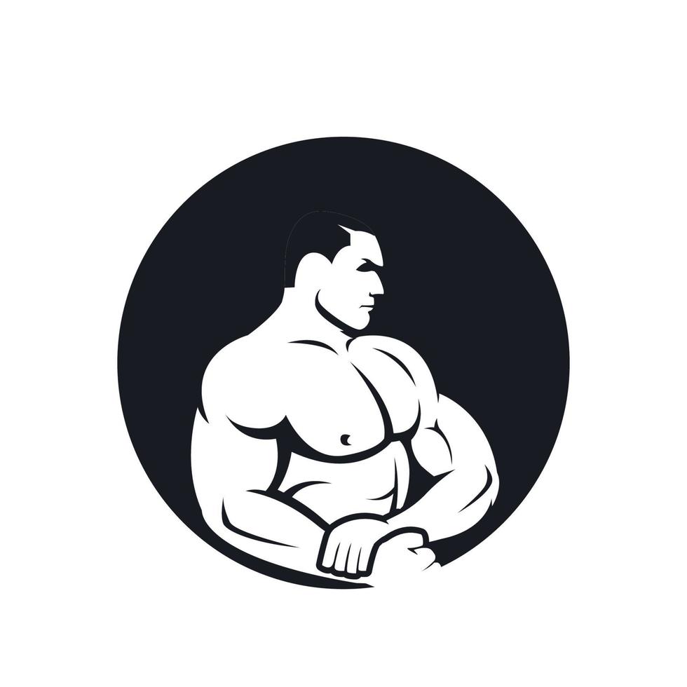 illustrazione vettoriale del logo del bodybuilder