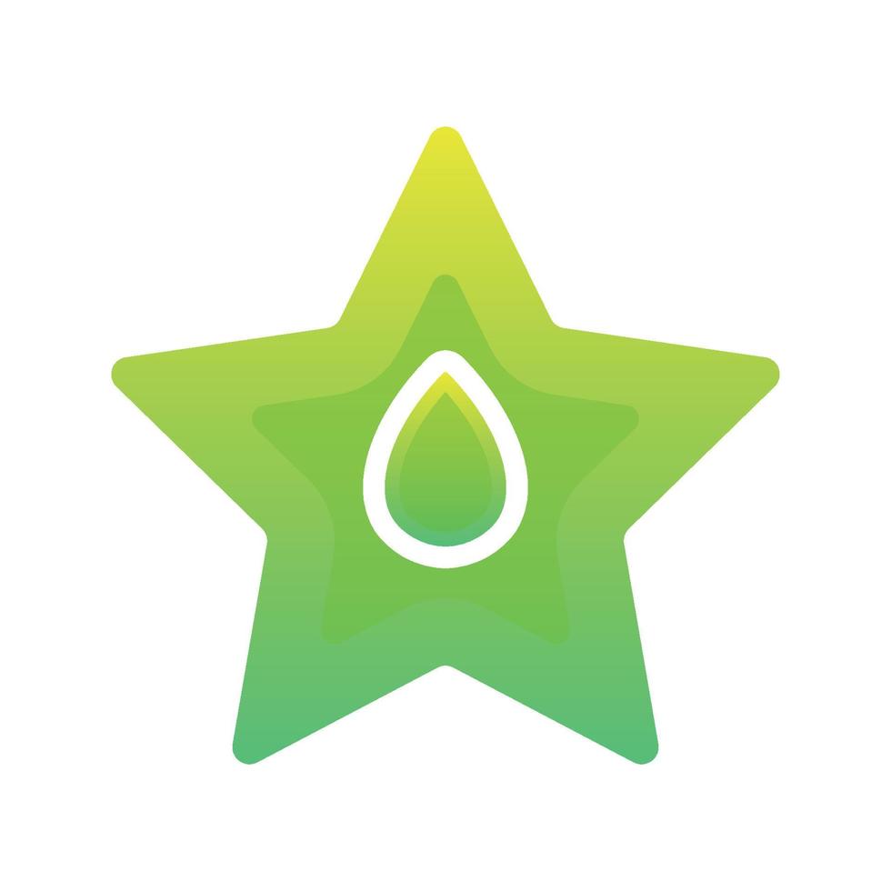icona del modello di progettazione logo gradiente stella d'acqua vettore