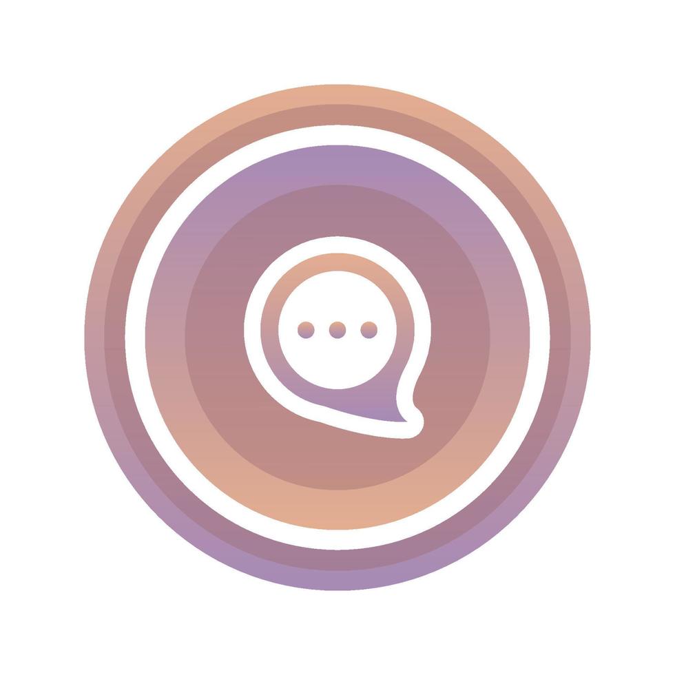 icona del modello di progettazione logo gradiente chat moneta vettore