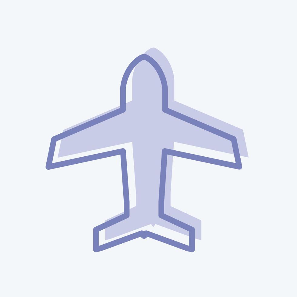 icona modalità aereo. adatto per il simbolo delle app mobili. stile bicolore. design semplice modificabile. vettore del modello di progettazione. semplice illustrazione del simbolo