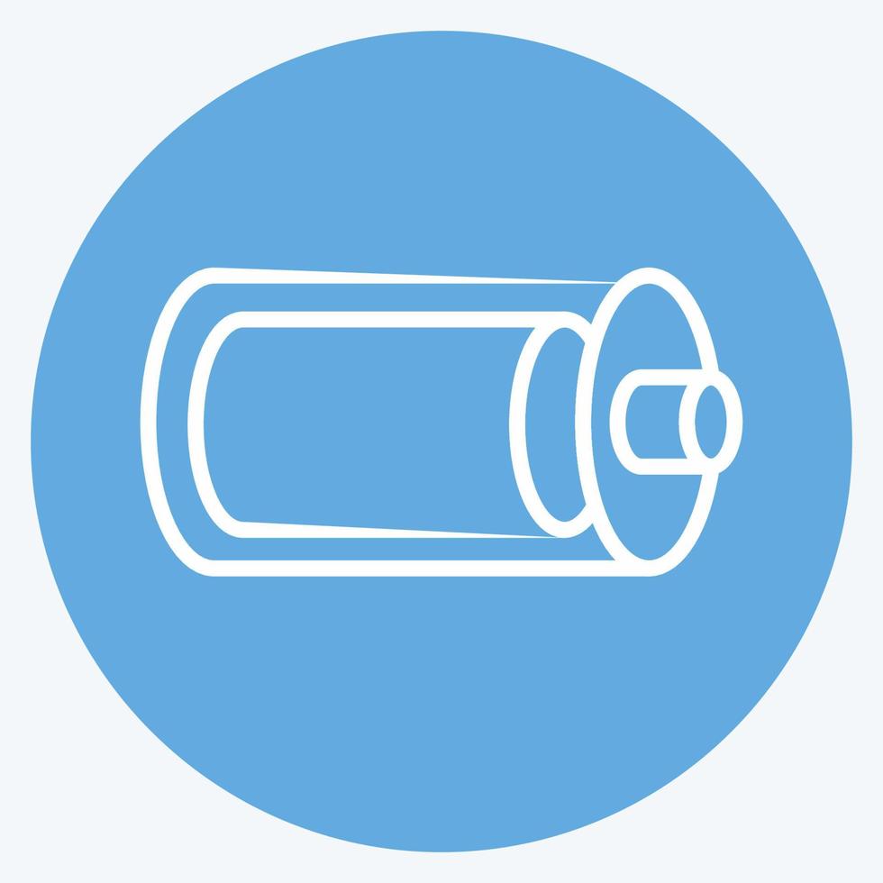 icona batteria carica. adatto per il simbolo dell'interfaccia web. stile occhi azzurri. design semplice modificabile. vettore del modello di progettazione. semplice illustrazione del simbolo