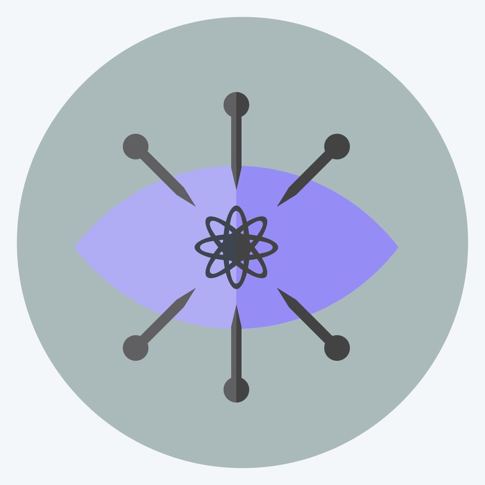 osservazione dell'icona. adatto per il simbolo dell'analisi dei dati. stile piatto. design semplice modificabile. vettore del modello di progettazione. semplice illustrazione del simbolo