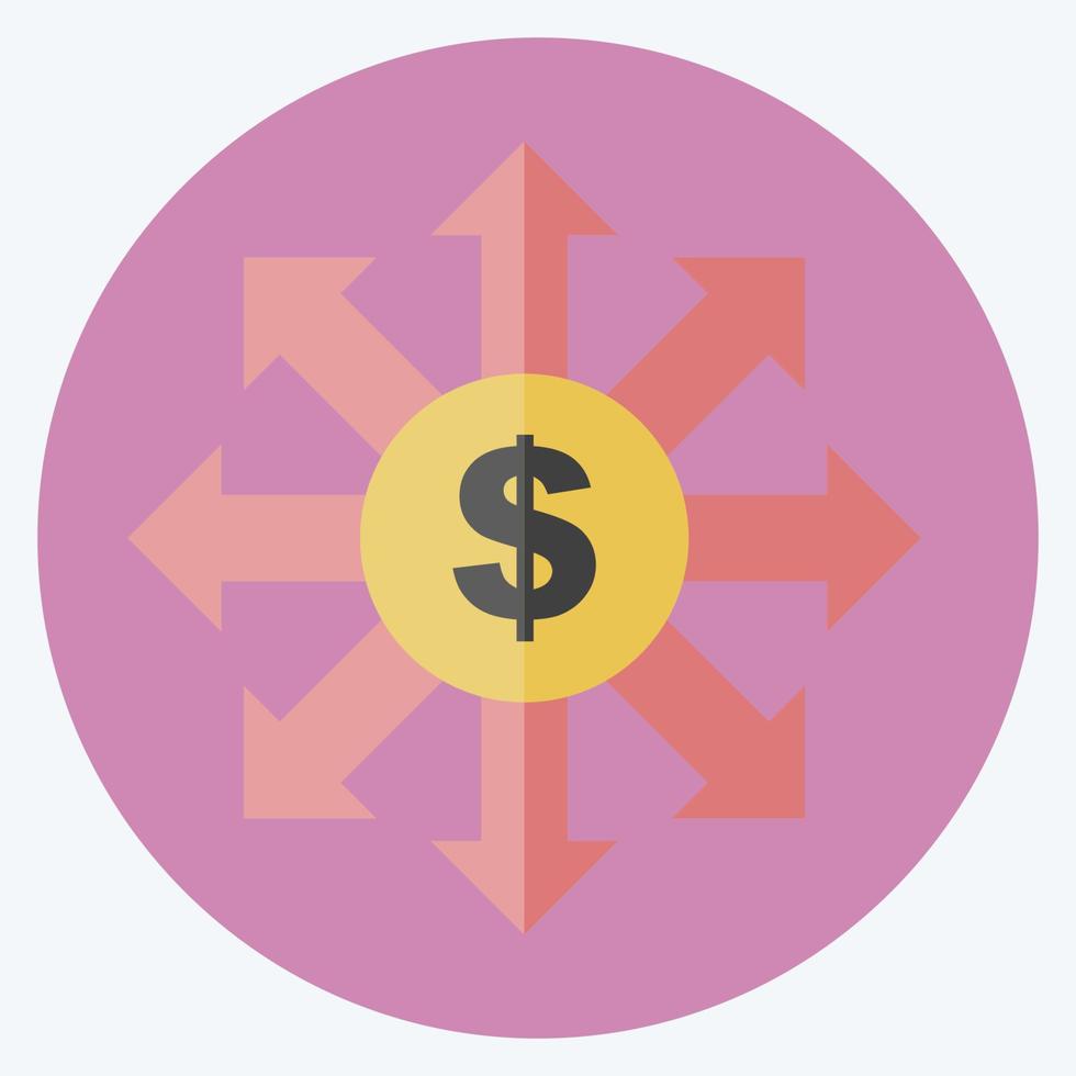 finanziamento dell'icona. adatto per il simbolo della comunità. stile piatto. design semplice modificabile. vettore del modello di progettazione. semplice illustrazione del simbolo