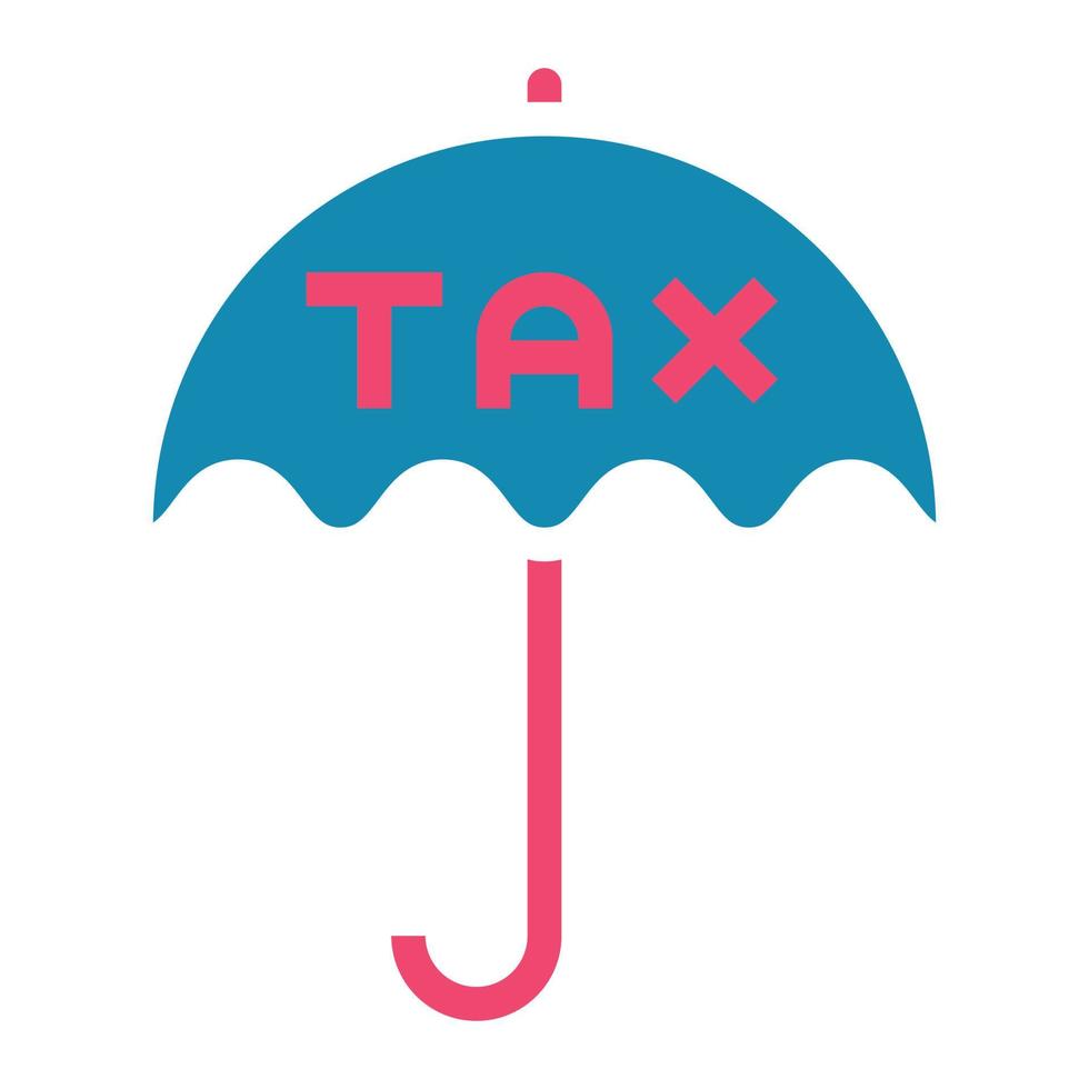 illustrazione vettoriale piatta dell'icona della tassa ombrello.