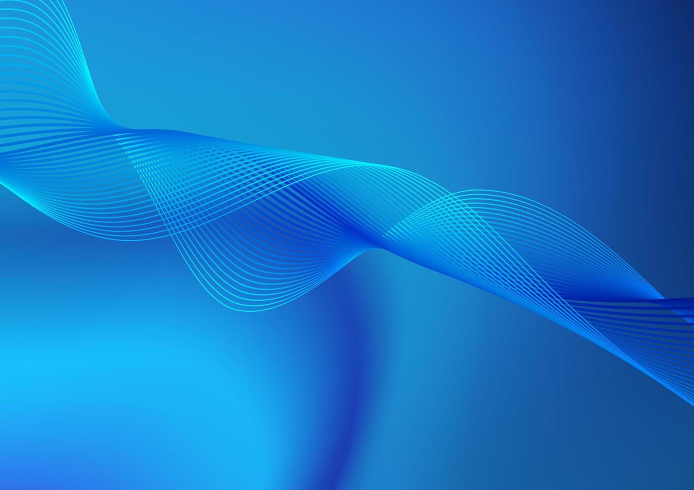 sfondo astratto linea d'onda blu liscia per il vettore di illustrazione di sfondo