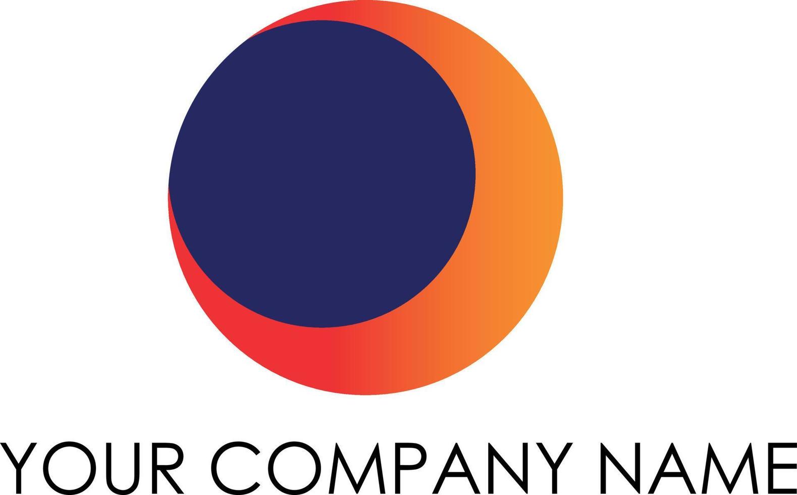 logo della compagnia. logo aziendale arancione e blu. semplice logo aziendale piatto vettore