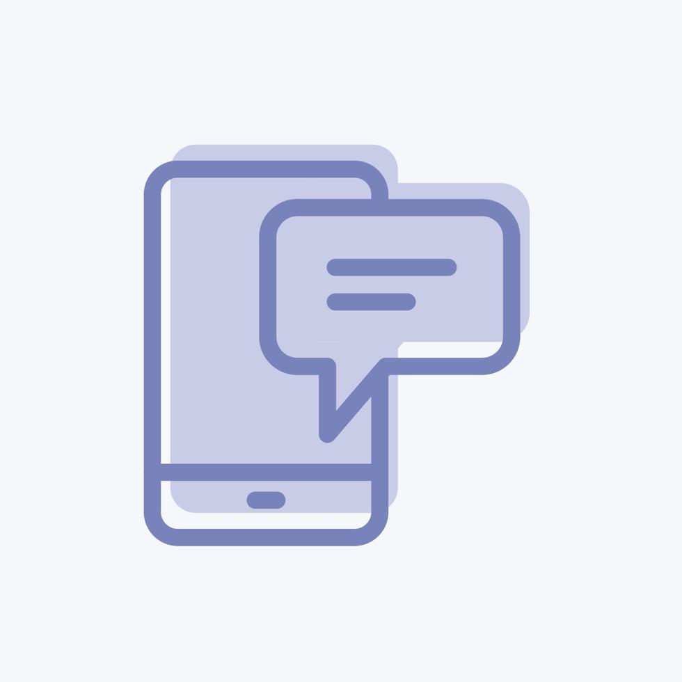 icona chat. adatto per il simbolo di feedback. stile bicolore. design semplice modificabile. vettore del modello di progettazione. semplice illustrazione del simbolo