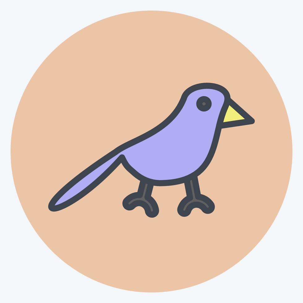 icona uccello. adatto per il simbolo della primavera. stile compagno di colore. design semplice modificabile. vettore del modello di progettazione. semplice illustrazione del simbolo