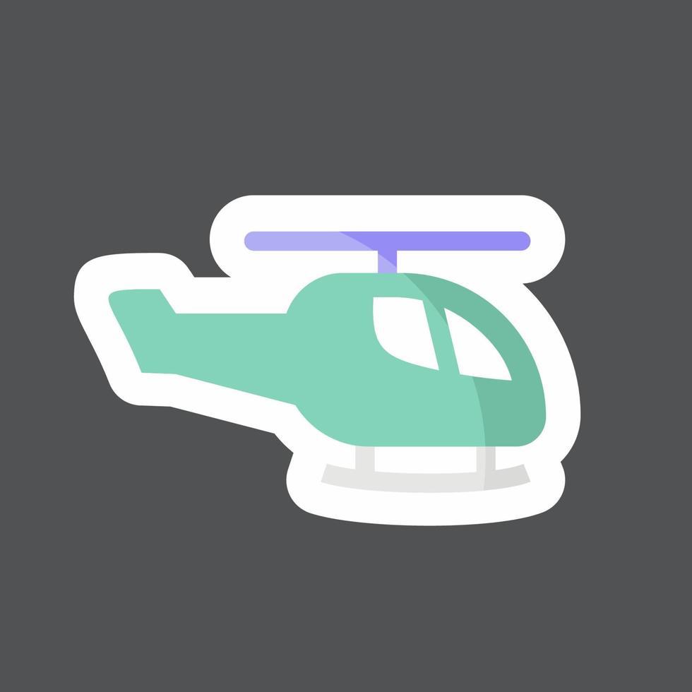 adesivo elicottero. adatto per il simbolo del giocattolo. design semplice modificabile. vettore del modello di progettazione. semplice illustrazione del simbolo