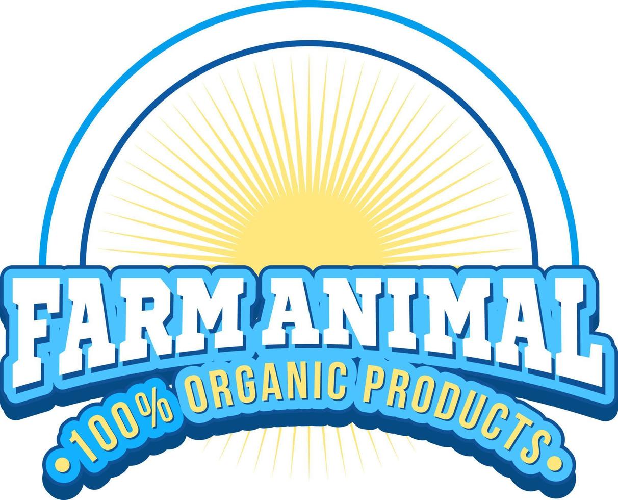 logo design con parole animale da fattoria vettore