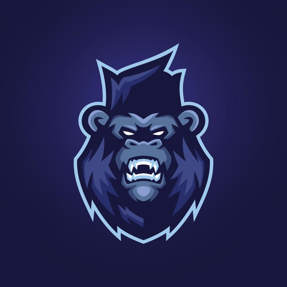 modelli di logo mascotte gorilla vettore