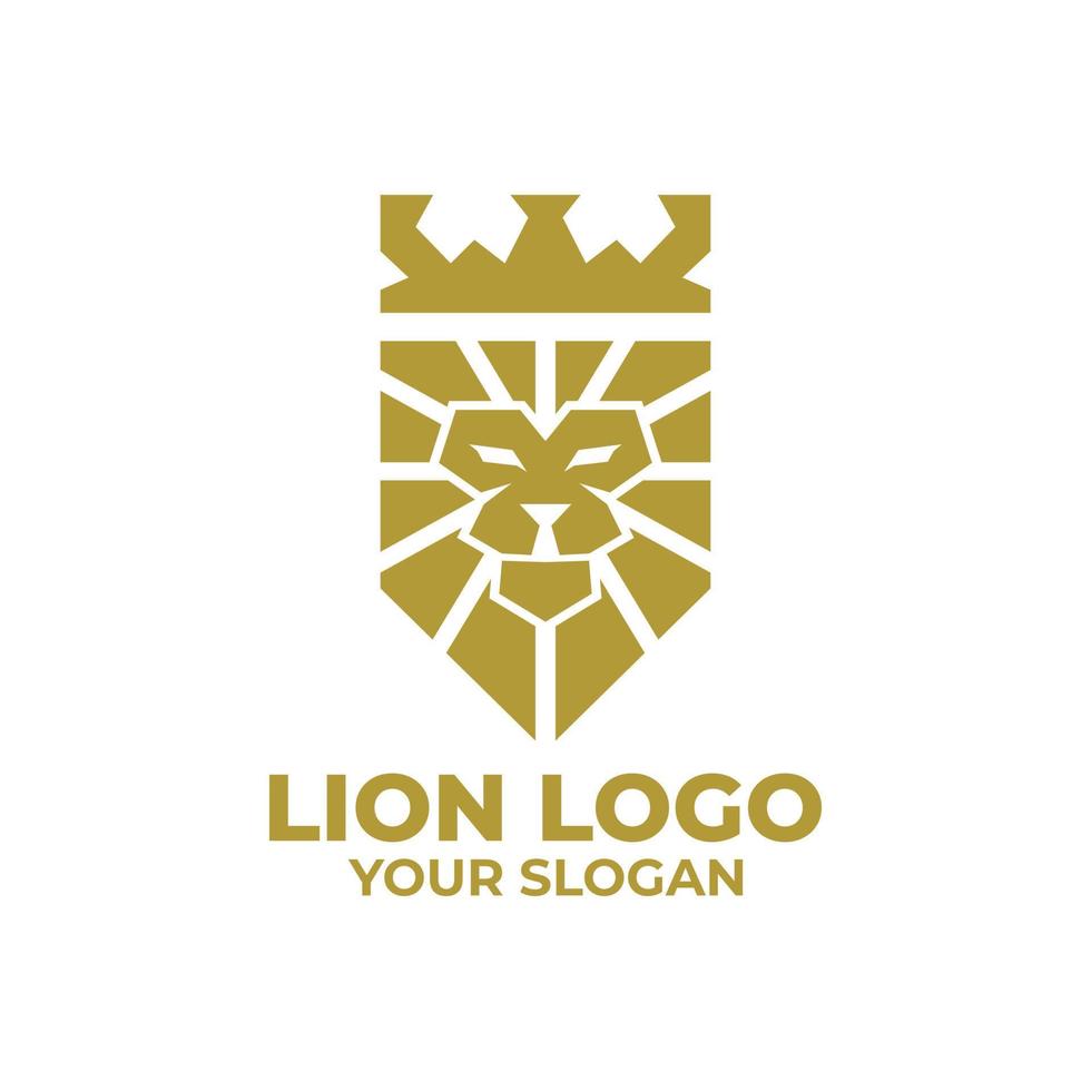 modelli di logo re leone vettore