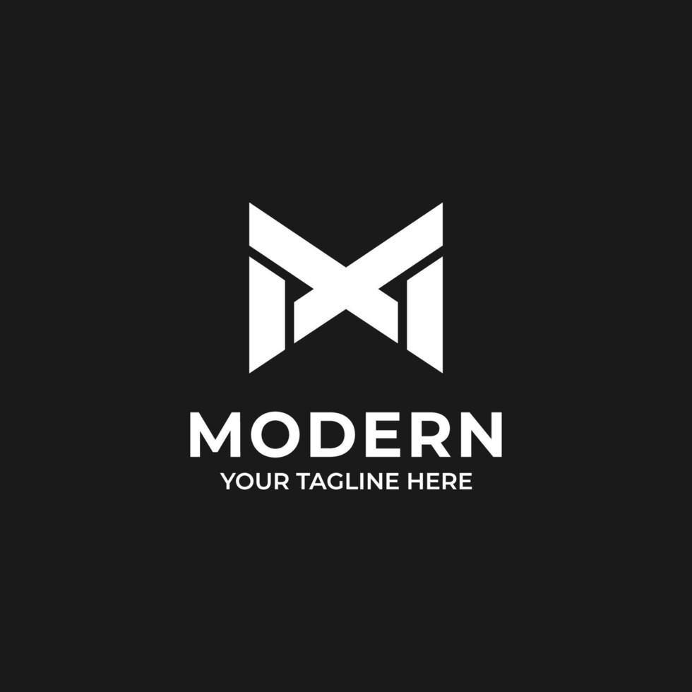 modello di design moderno logo lettera mx vettore