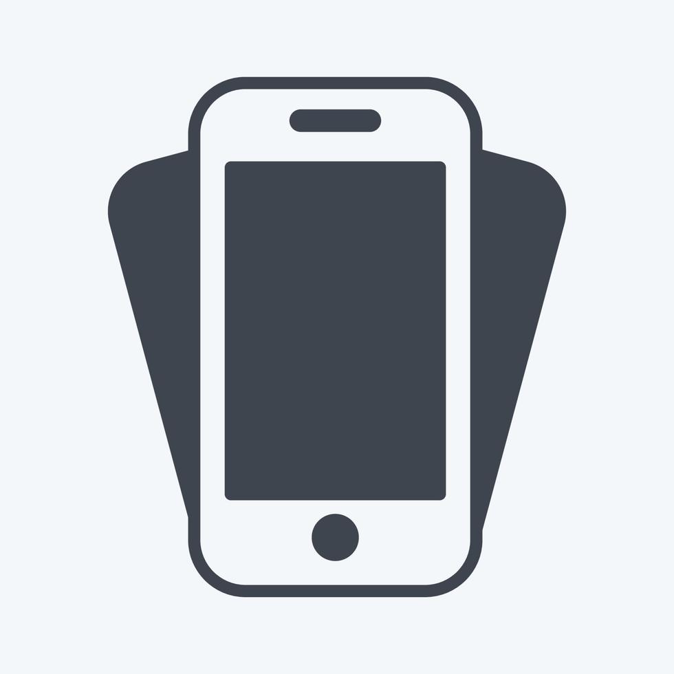 icona smartphone scuotere. adatto per il simbolo dell'interfaccia web. stile glifo. design semplice modificabile. vettore del modello di progettazione. semplice illustrazione del simbolo