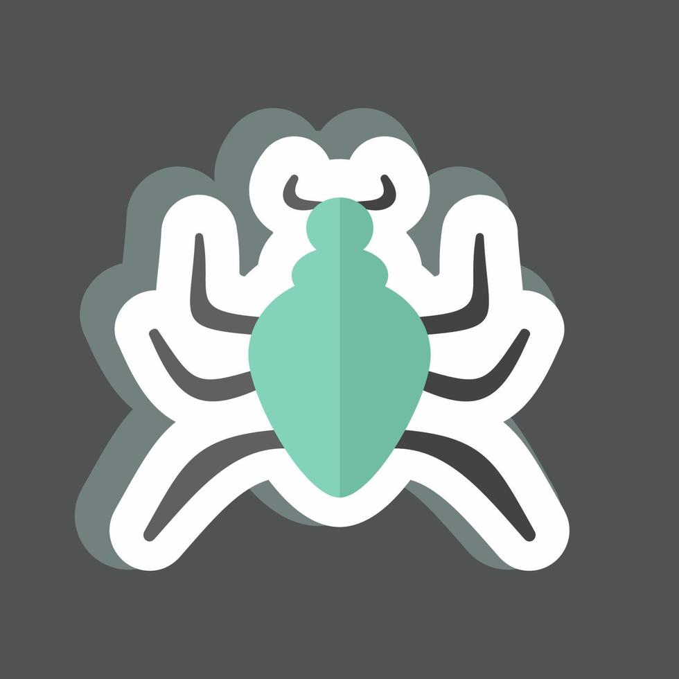 adesivo ragno insetto. adatto per simbolo animale. design semplice modificabile. vettore del modello di progettazione. semplice illustrazione del simbolo