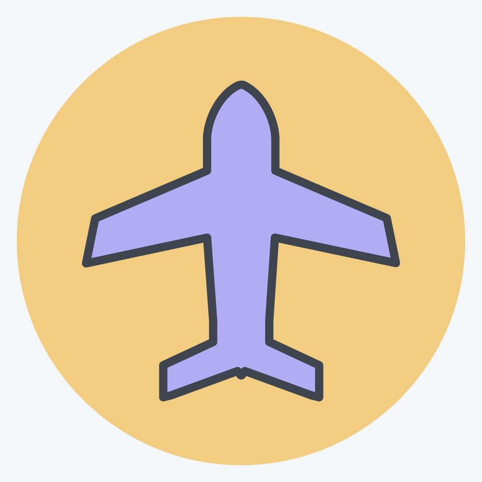 icona modalità aereo. adatto per il simbolo delle app mobili. stile compagno di colore. design semplice modificabile. vettore del modello di progettazione. semplice illustrazione del simbolo