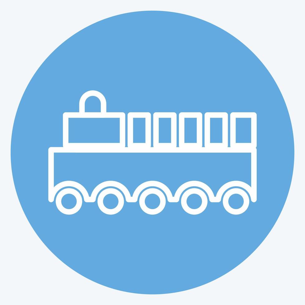 icona del trenino. adatto per il simbolo del giocattolo. stile occhi azzurri. design semplice modificabile. vettore del modello di progettazione. semplice illustrazione del simbolo