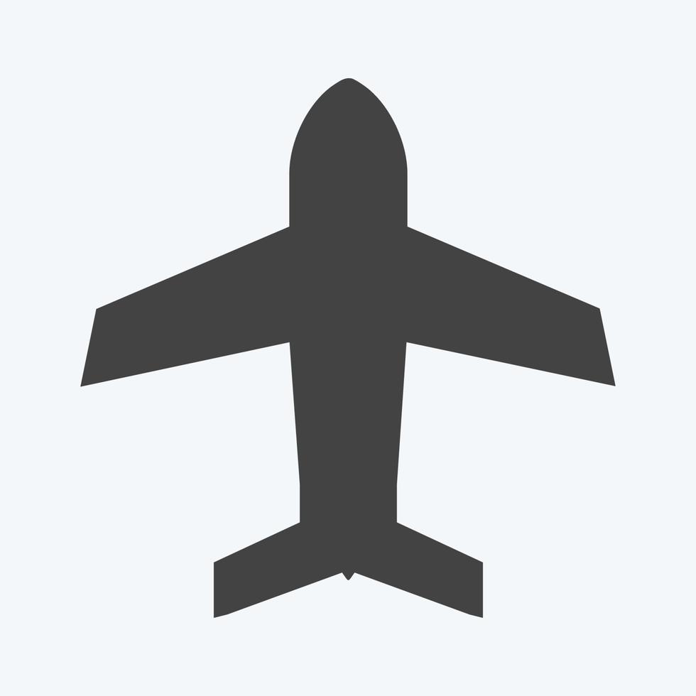 icona modalità aereo. adatto per il simbolo delle app mobili. stile glifo. design semplice modificabile. vettore del modello di progettazione. semplice illustrazione del simbolo
