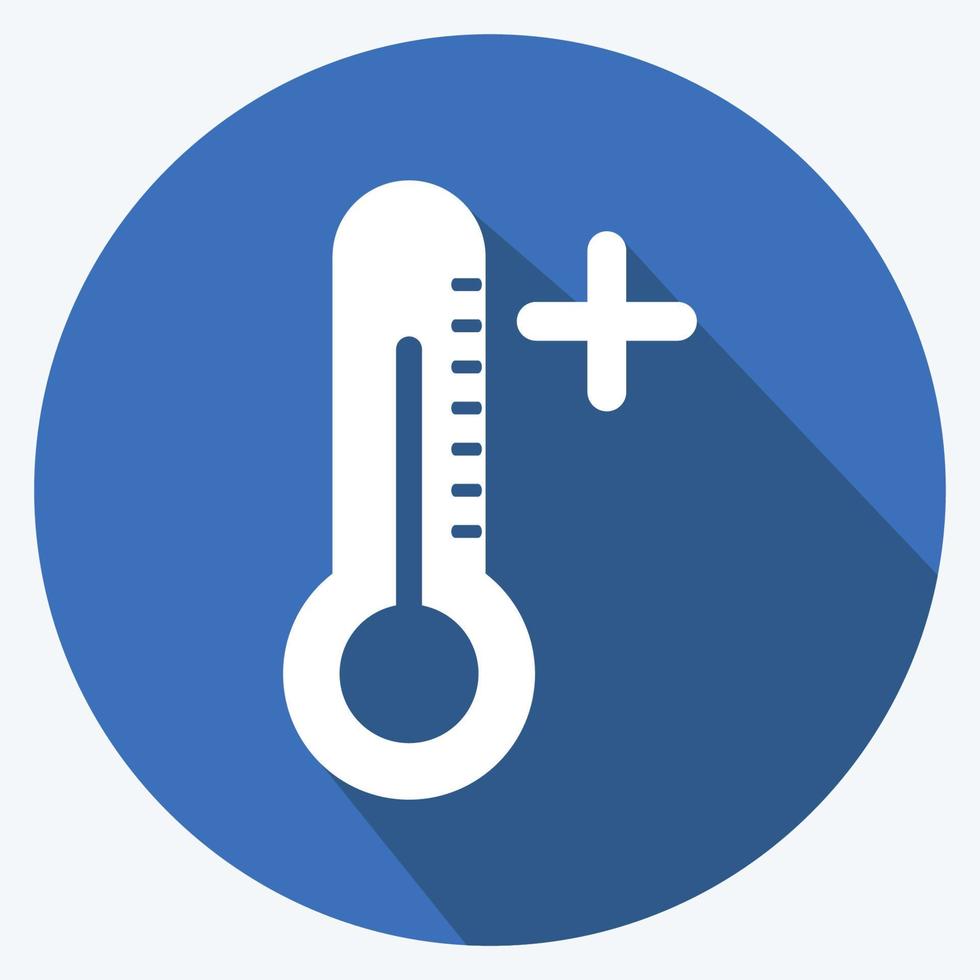 icona ondata di calore. adatto per il simbolo dei disastri. stile ombra lunga. design semplice modificabile. vettore del modello di progettazione. semplice illustrazione del simbolo