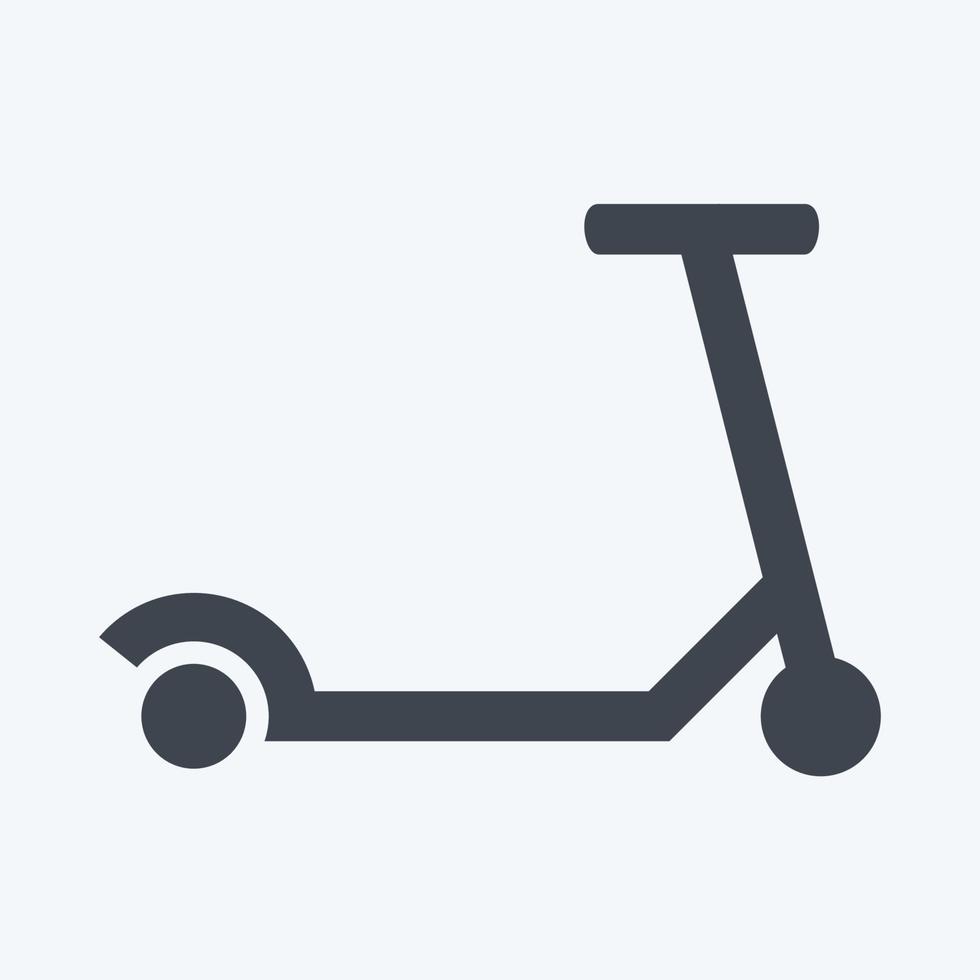 scooter icona. adatto per il simbolo del bambino. stile glifo. design semplice modificabile. vettore del modello di progettazione. semplice illustrazione del simbolo