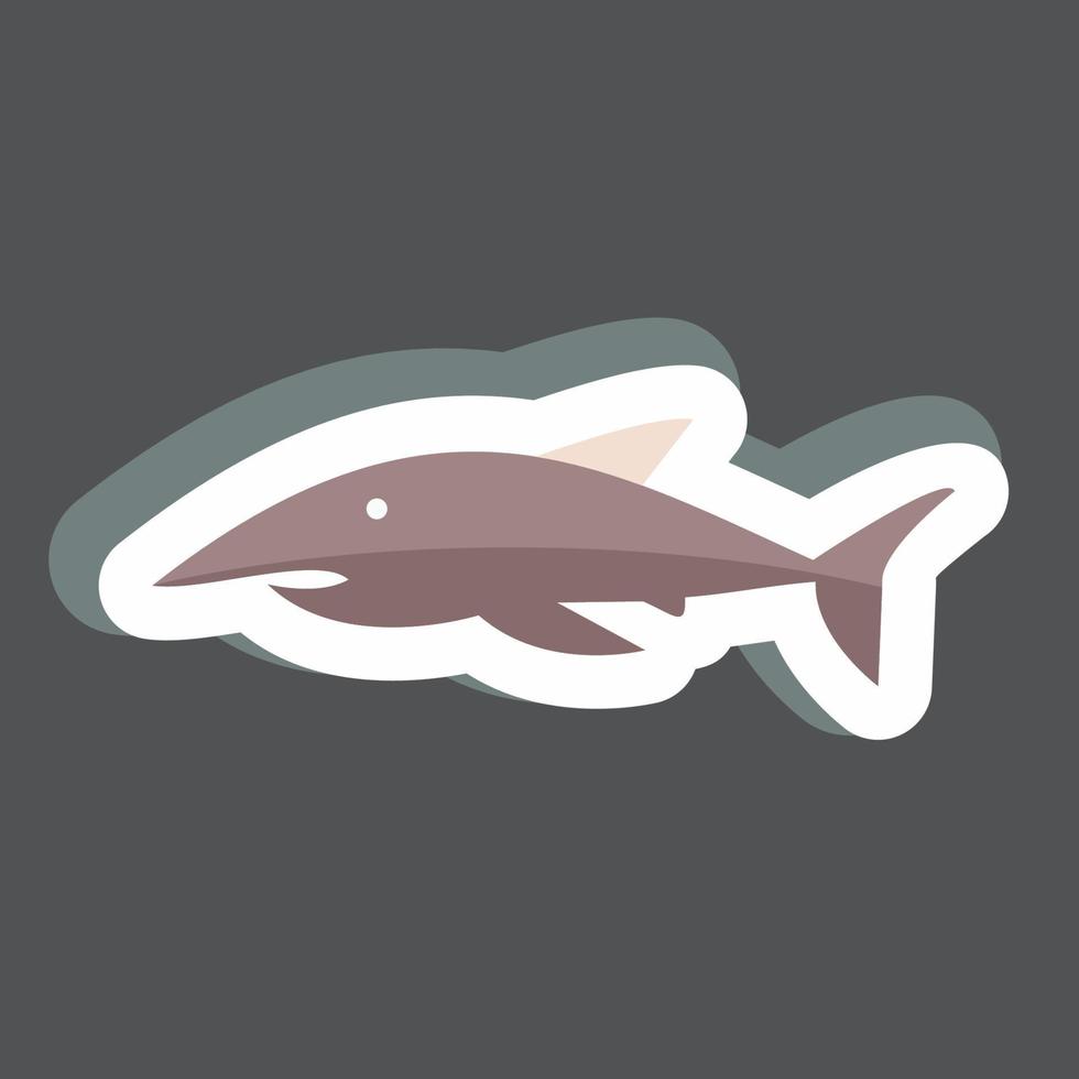 adesivo squalo 1. adatto per il simbolo del mare. design semplice modificabile. vettore del modello di progettazione. semplice illustrazione del simbolo