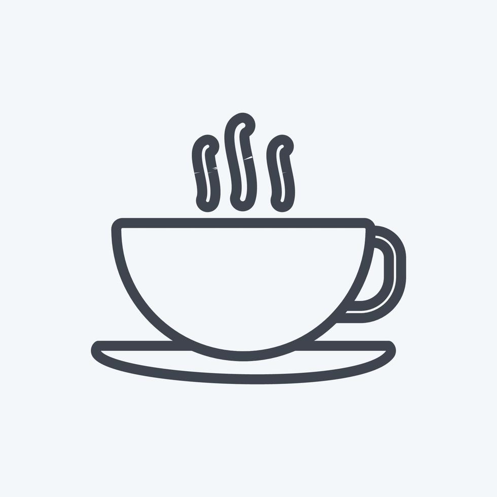 icona tazza di caffè. adatto per il simbolo del matrimonio. stile di linea. design semplice modificabile. vettore del modello di progettazione. semplice illustrazione del simbolo
