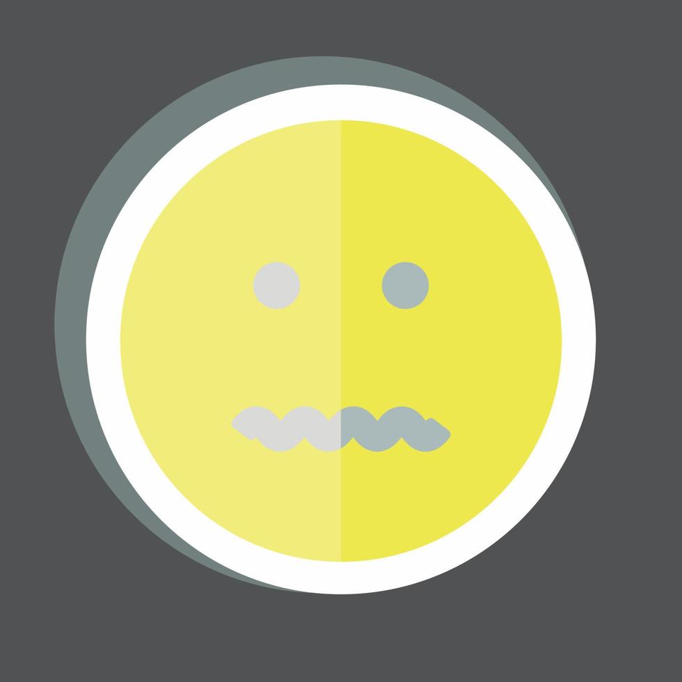 emoticon adesivo annullato. adatto per il simbolo dell'emoticon. design semplice modificabile. vettore del modello di progettazione. semplice illustrazione del simbolo