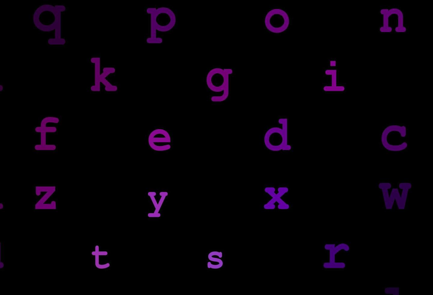 modello vettoriale viola scuro con lettere isolate.